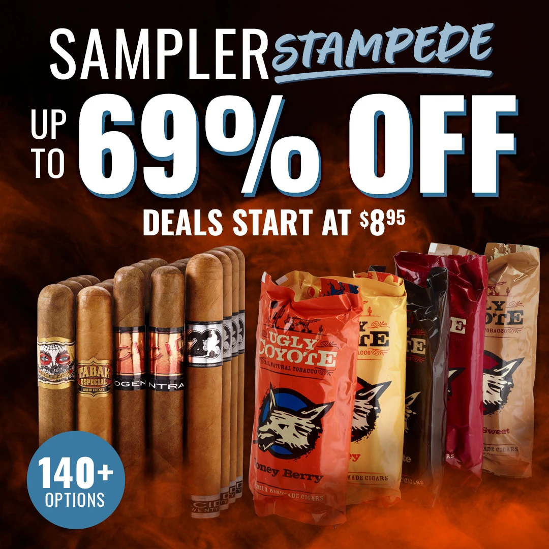 Famous Cigars Exclusive Sampler Sale - Over 140 sampler options with discounts up to 69% OFF!