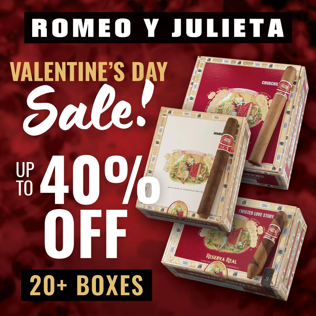 Romeo y Julieta Cigars discounted up to 40% OFF the sticker price - that's as low as $5.72 a smoke - Shop now!