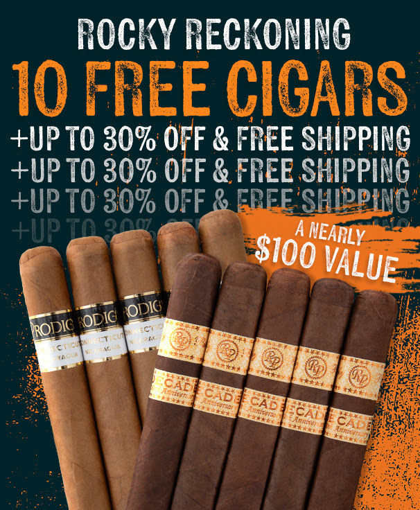 10 Free Cigars! Plus, up to 30% OFF & Free Shipping on 120+ boxes at Best Cigar Prices!