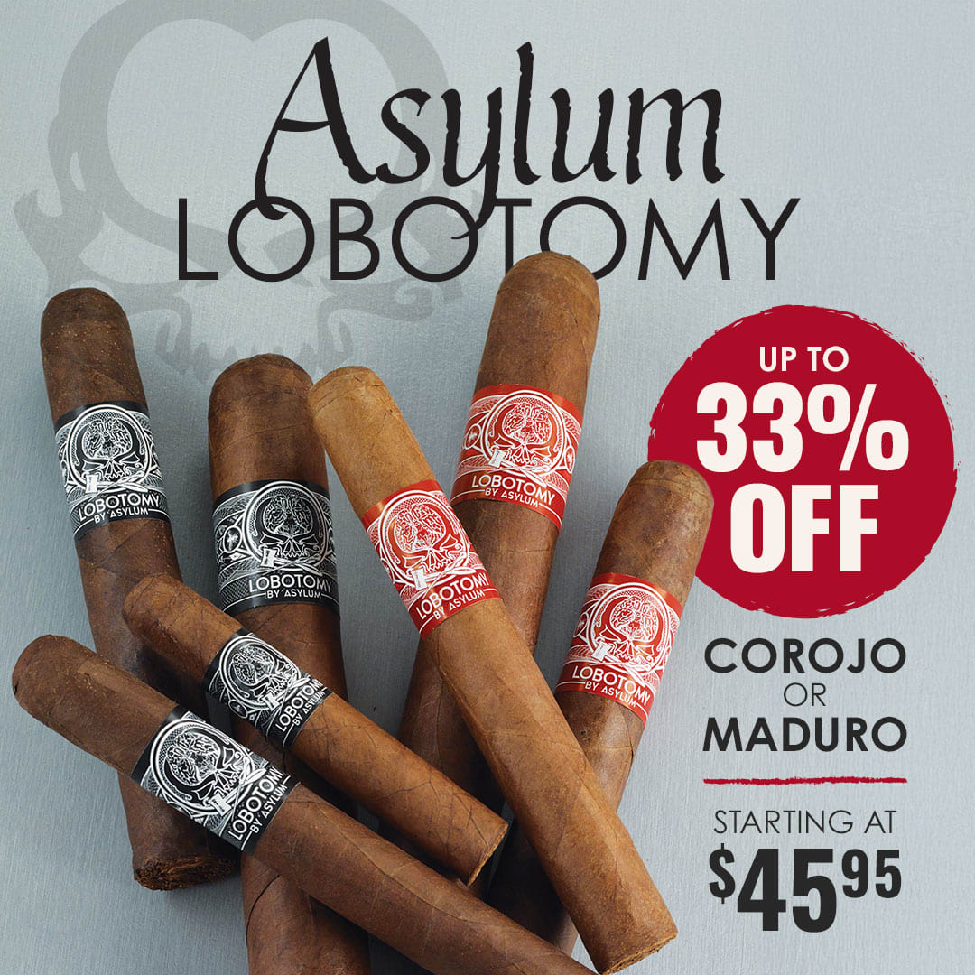 Asylum Lobotomy Cigars up to 33% OFF! Shop boxes & bundle prices on Asylum as low as $45.95!