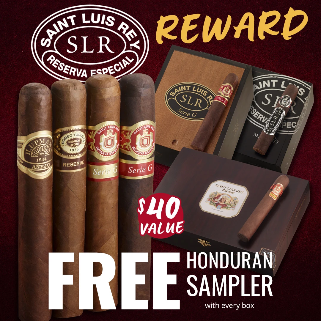 Get a FREE 4-Cigar Sampler with every Saint Luis Rey Box buy - while supplies last!�