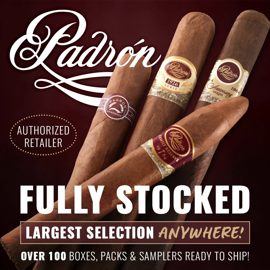 Largest Padron Selection ANYWHERE! Famous Cigars has 100+ box, pack, and sampler options ready to ship!