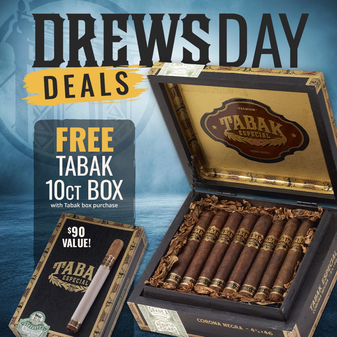 Drews-Day Double up Deal - Purchase Select boxes of Tabak and get a FREE 10ct. Box of Tabak Dulce Lonsdales!
