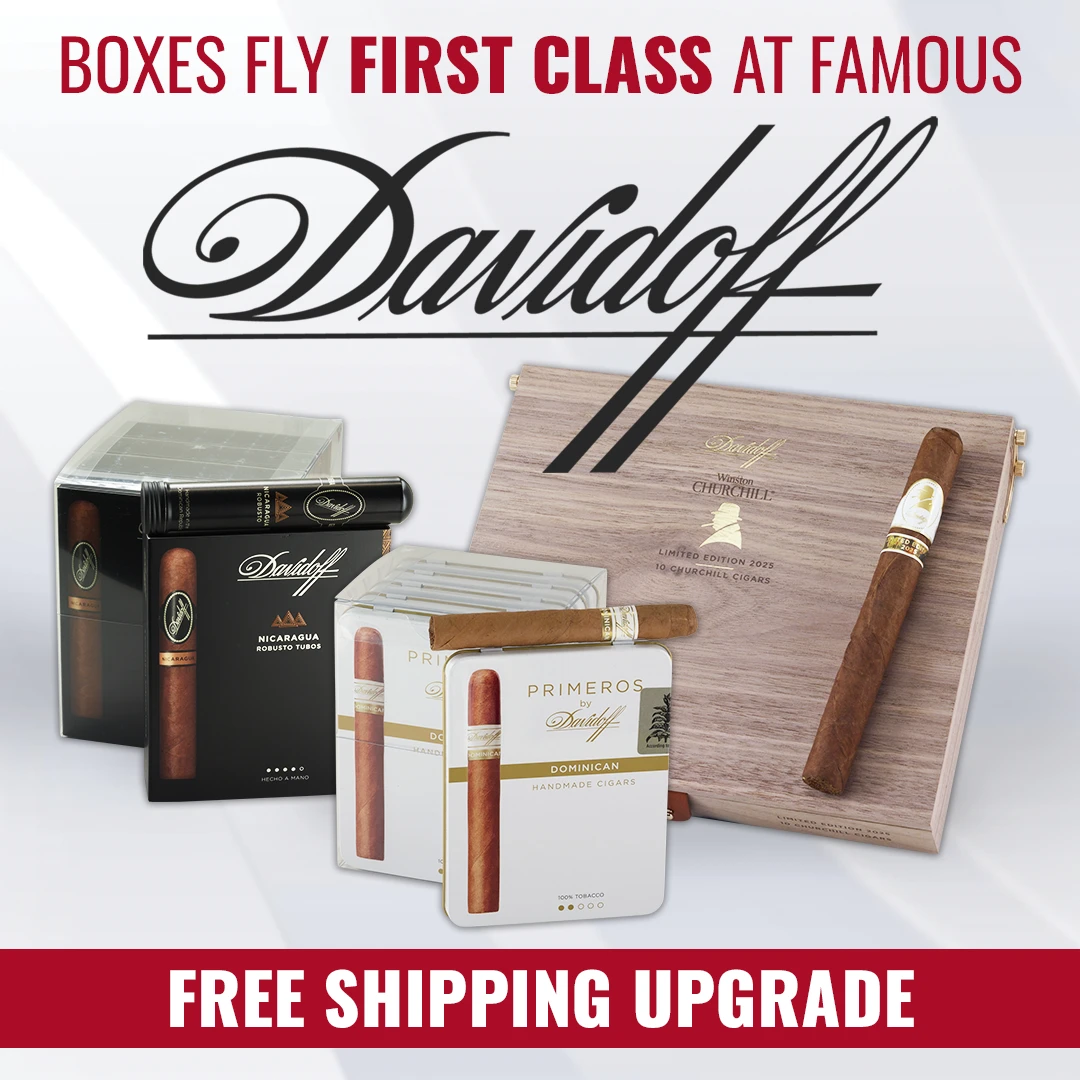 Shop select Davidoff cigar boxes and get upgraded to FREE shipping - Only at Famous Cigars!