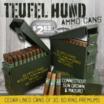 CHOCK FULL O' PREMIUM VALUE 60-rings, cedar-lined ammo cans of 30, just $2.63 per