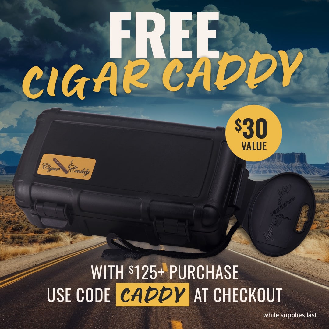 Spend $125 Sitewide on Famous Cigars get a FREE 10-Stick Cigar Caddy! Use code CADDY at Checkout